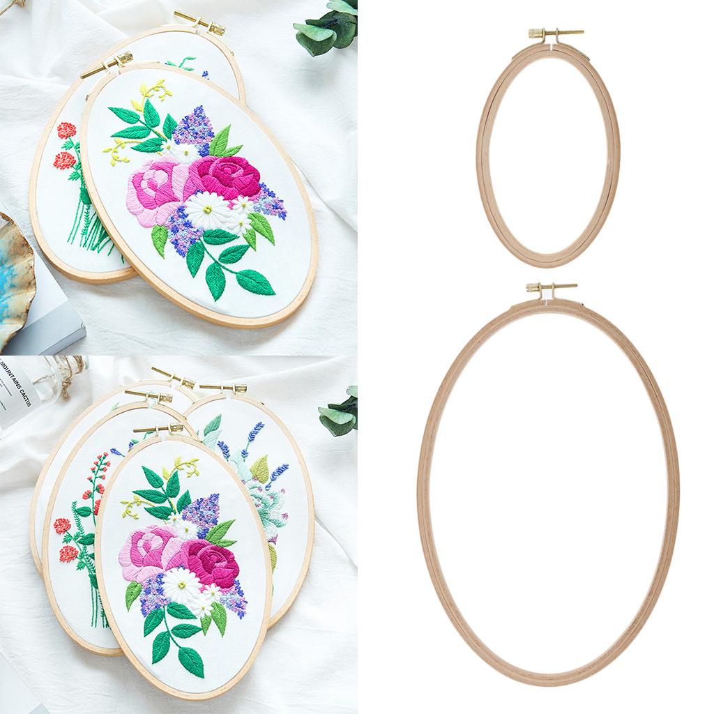 Oval Beech Wood Embroidery Hoops