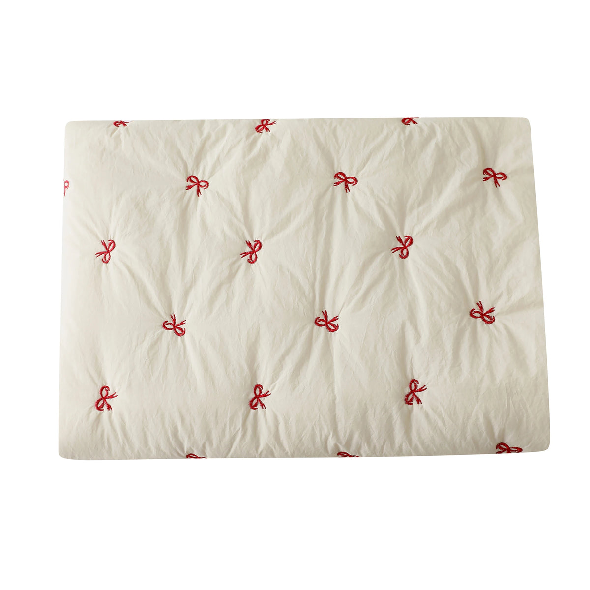 Tela de algodón acolchada con bordado de mariposa roja – 140×50cm | 15mm de espesor | Tela de costura para abrigos de niños