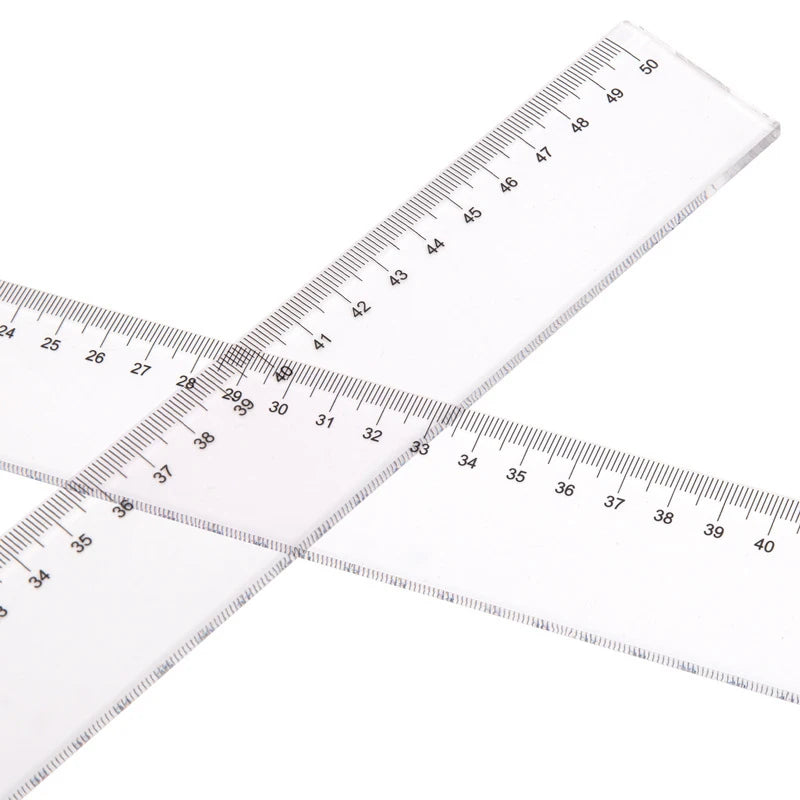 Regla transparente recta – Regla de medición de plástico transparente de alta precisión para coser, acolchar y dibujar