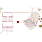 Vintage Sewing Basket Household Fabric Craft Thread Needle Storage Box Organizer