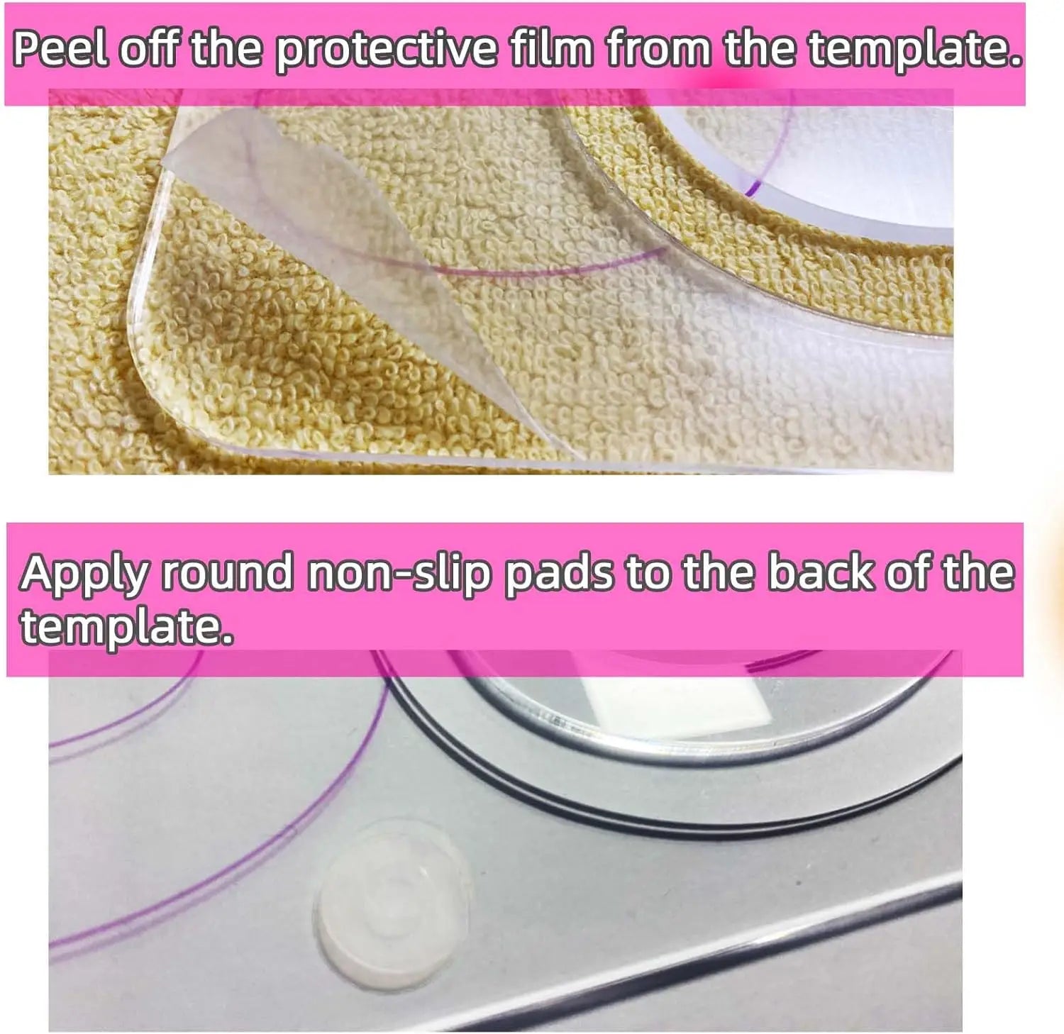 4-Piece Acrylic Free Motion Quilting Template Set for Domestic Sewing Machines