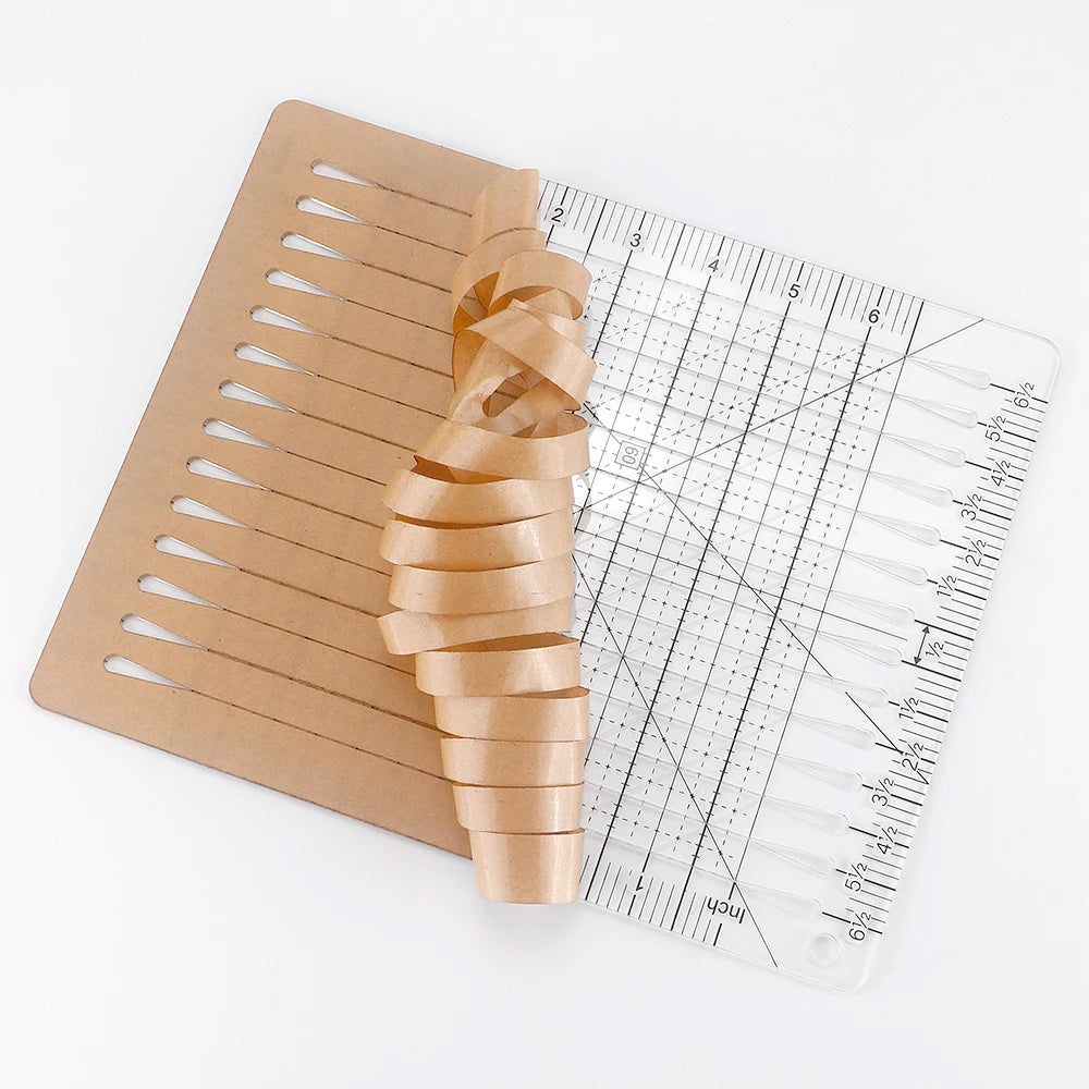 Slotted Acrylic Fabric Strip Cutting Ruler – Quilting Patchwork Template for Precise Strip Cuts