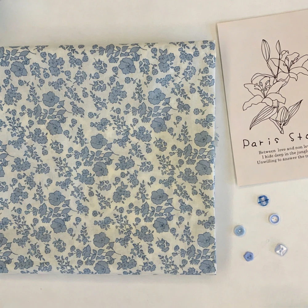 100% Cotton 60S Vintage Floral Print Fabric | Skin-Friendly | Sold by the Meter