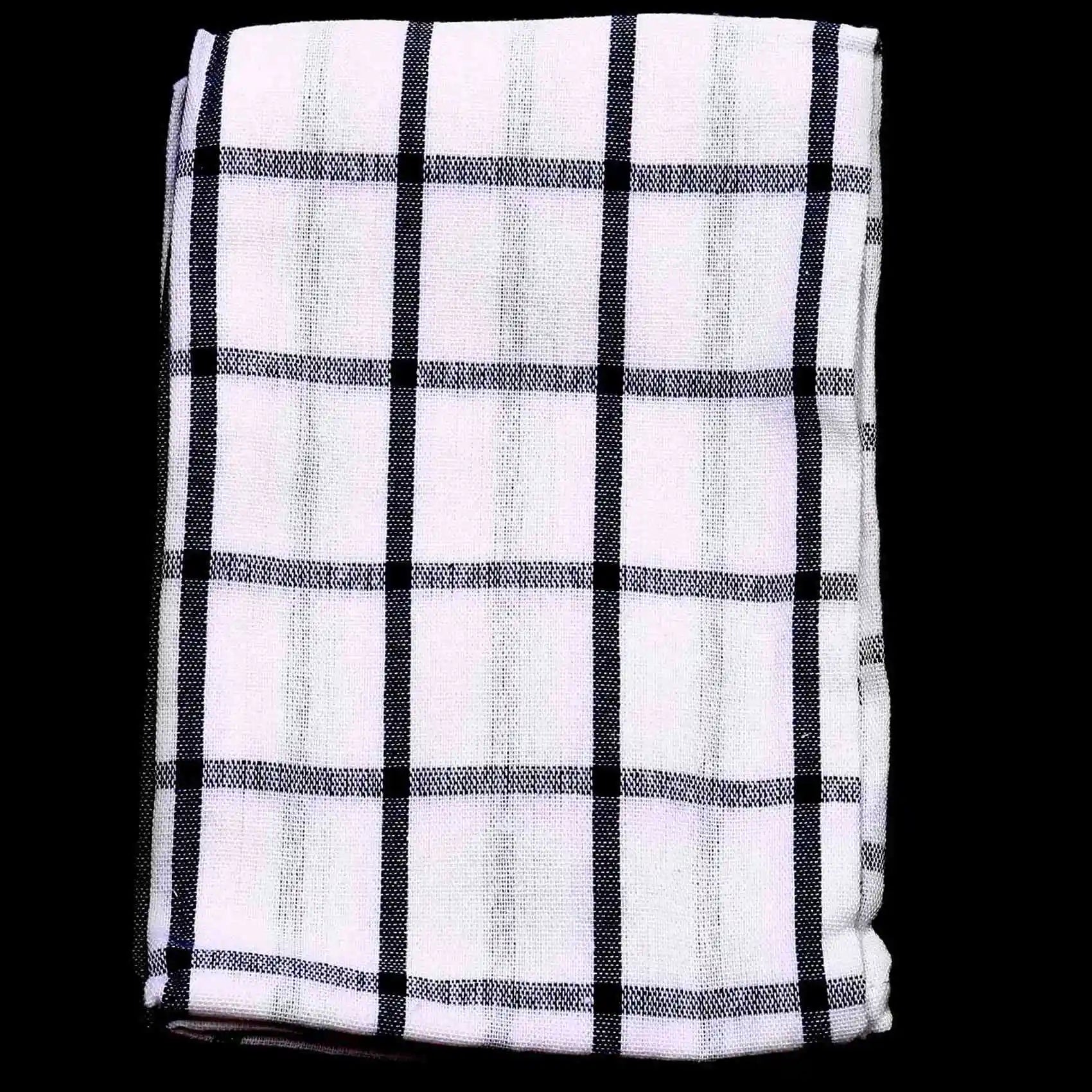 Blue & White Plaid Cotton Kitchen Towel Set | 6 Pieces | 40×60cm | Tea Towels & Napkins