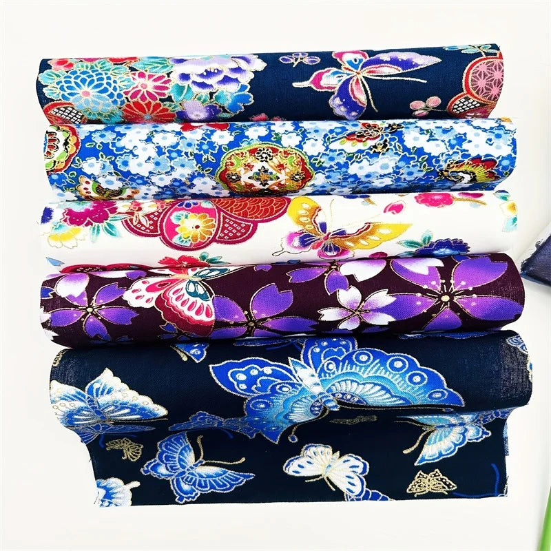 Cotton Print Fabric Bundle — 5 Precut Pieces (20×25cm / 8”×10”) | Doll Clothes, Quilting & Crafts
