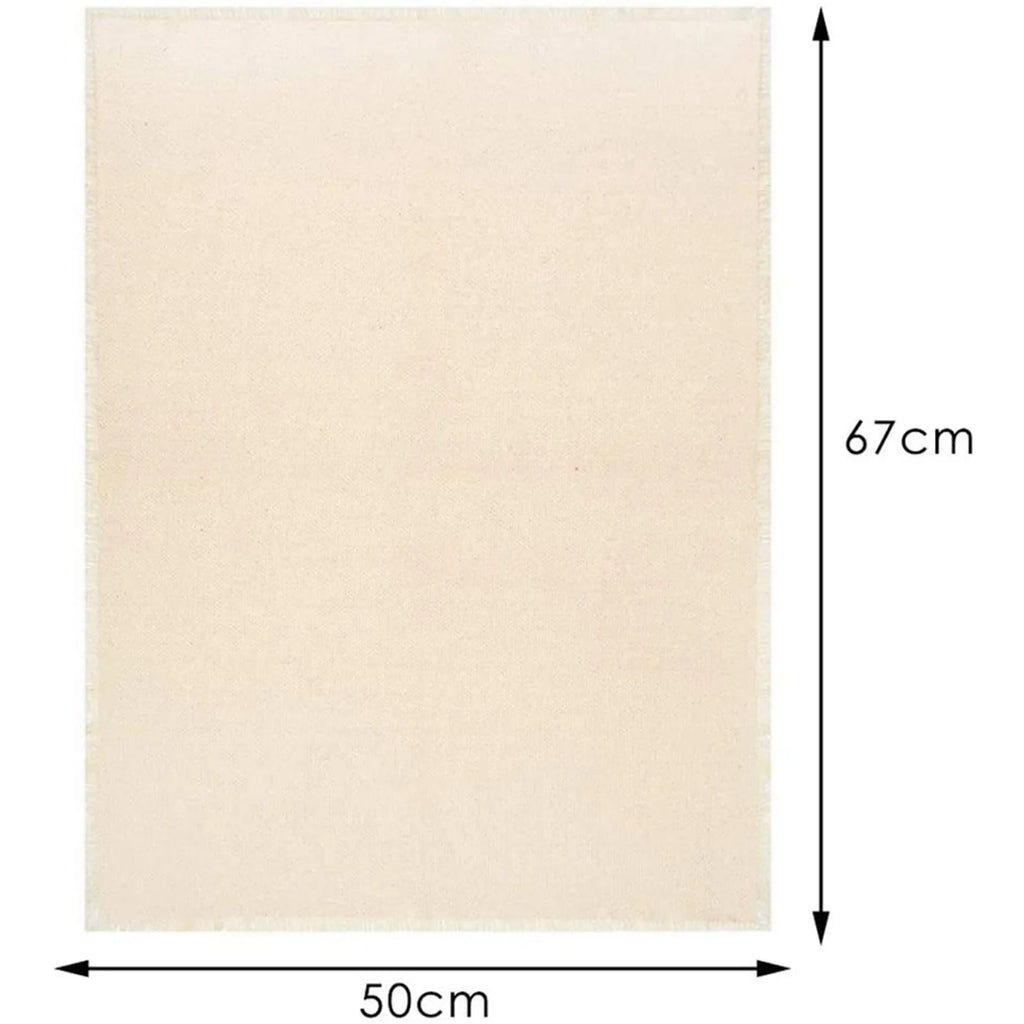 Punch Needle Cloth Fabric – 2-Pack Linen Embroidery Fabric for Punch Needle & Rug Punch (67 x 50 cm)