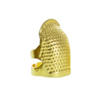 Anillo Dedal Ajustable de Cobre Vintage – Protector Antideslizante para Dedos para Costura y Bordado | Dorado, Bronce, Oro Rosa