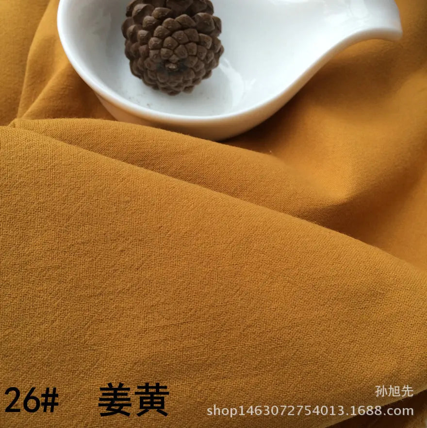 Cotton Linen Crepe Fabric – 137cm Wide | Skin-Texture Weave for Clothing, Curtains & Home Décor