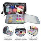 Bolsa de almacenamiento de hilo y ganchillo con estampado Paisley – Estuche organizador de punto (37×20×21cm)