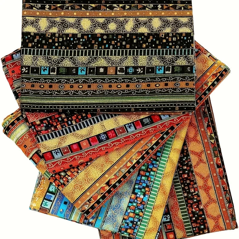 WENYUYA 5-Piece African Ethnic Print Fat Quarters – Organic Cotton Precut for Quilting & Patchwork