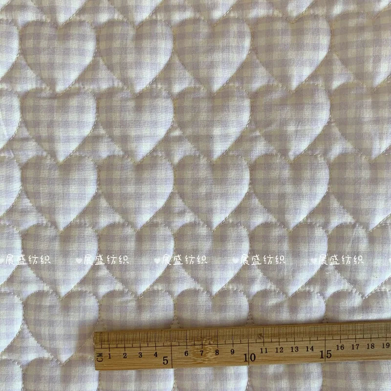 Light Plaid Quilted Cotton Fabric – 145x50cm, 40s Poplin, Breathable for Jackets, Bags & Handmade Sewing