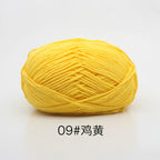 Hilo de algodón con leche de 4 cabos – 80% algodón, 20% fibra de leche | ~90 m (~98 yd) por madeja | Tejido a mano y a crochet
