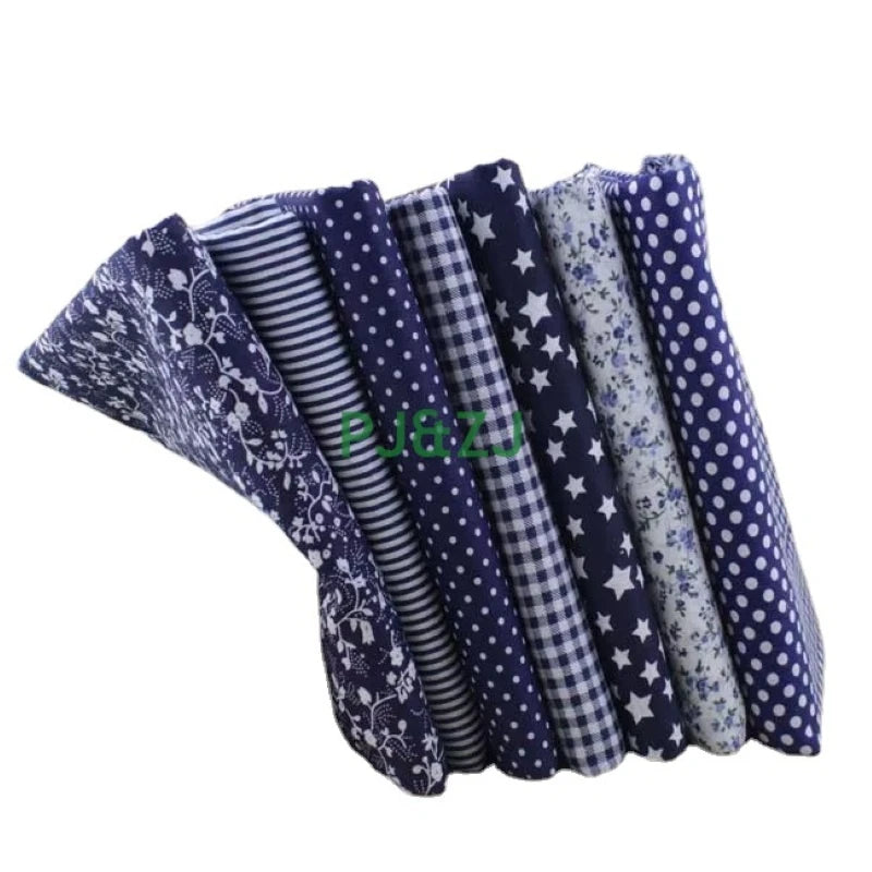 7-Piece Patchwork Cotton Fabric Set – Digital Printed Quilting Squares