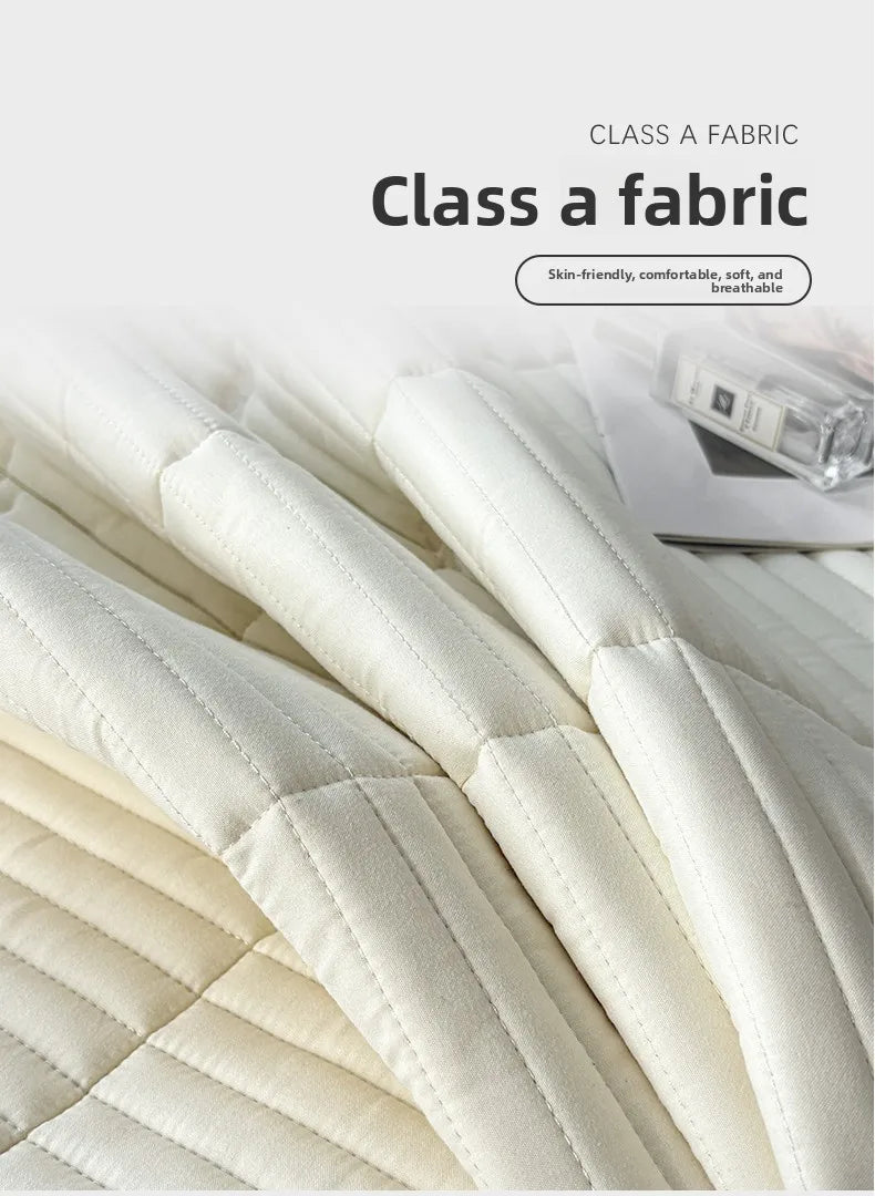 Waterproof Quilted Mattress Protector – 360° Deep Pocket, TPU Waterproof, Breathable Microfiber, Single to Super King