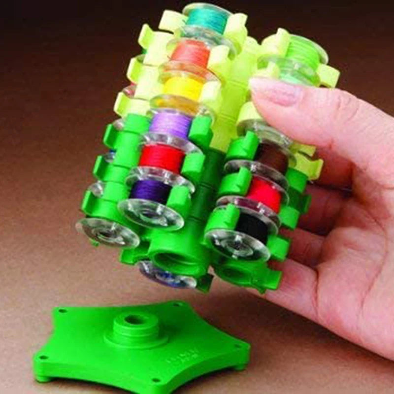 Organizador de torre de hilo de 30 carretes — Soporte para canillas y carretes de costura y bordado
