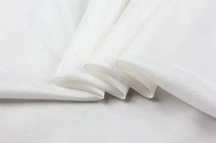 Silk-Cotton Blend Fabric – 10 Yards, 55" Wide | 30% Silk 70% Cotton, 9mm | Natural White PFD for Dyeing, Lining & DIY