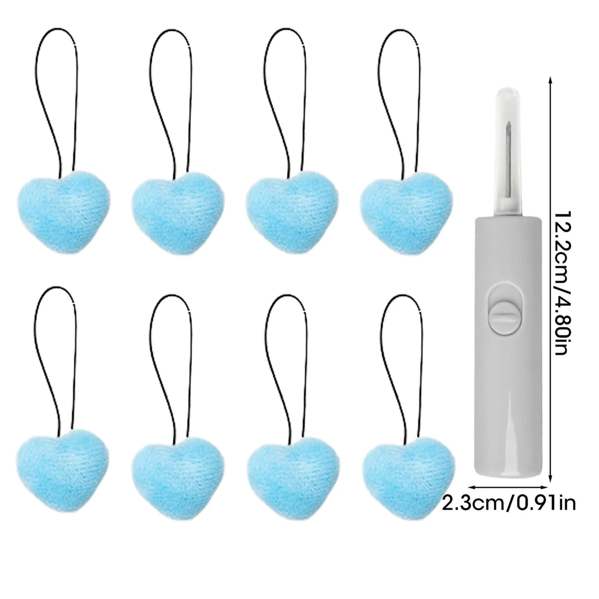 Clips para sujetar edredones y colchas – Paquete de 8 con gancho, estilos de corazón y redondos