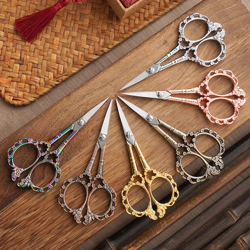 Tijeras de sastre retro – Tijeras de bordar y coser de acero inoxidable | Unidad individual, paquete de 3 y paquete de 6