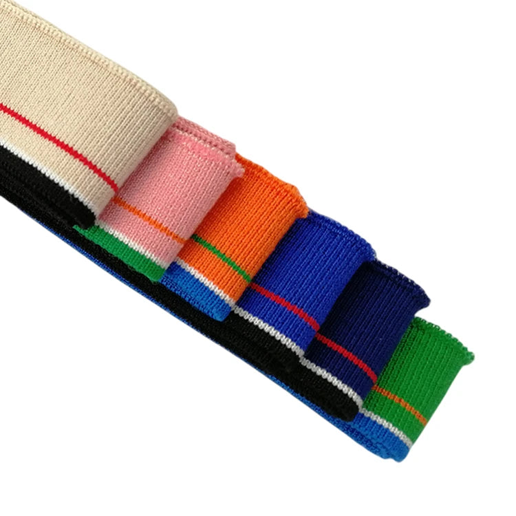 Colorful Stretch Rib Knit Trim Fabric – Viscose/Spandex, 4-Way Stretch, Collar, Cuffs & Hem