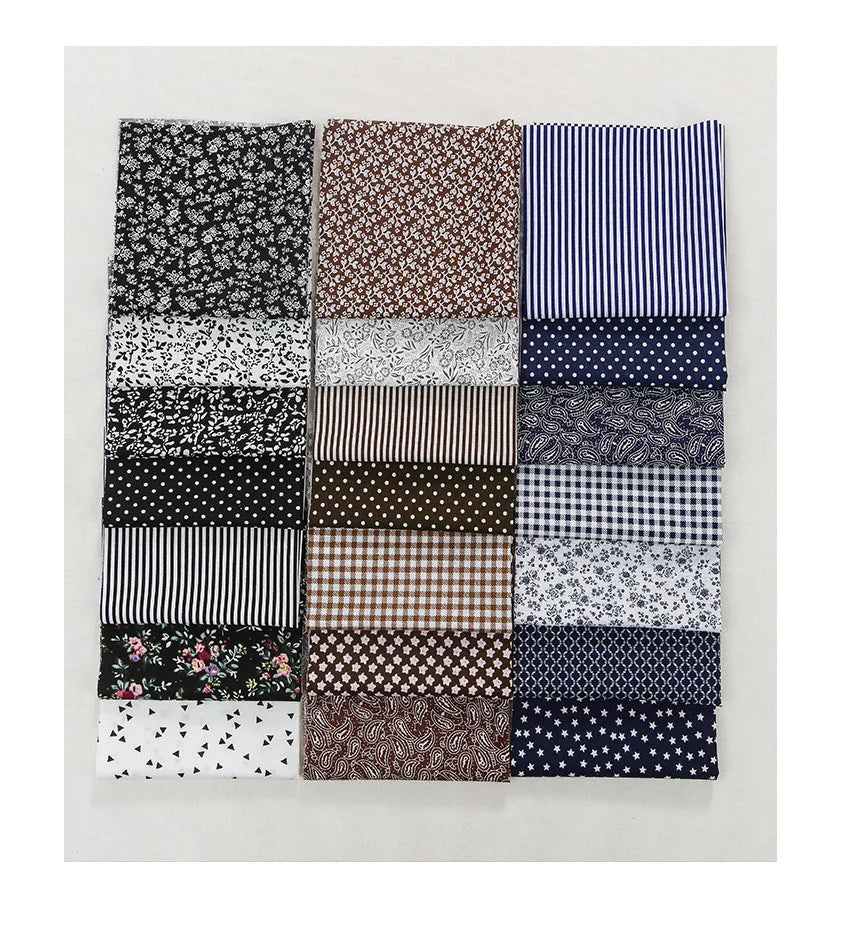 25x25Cm Cotton Flower Fabric Printed Cloth Sewing Quilting Fabrics For Patchwork Needlework DIY Handmade Accessories