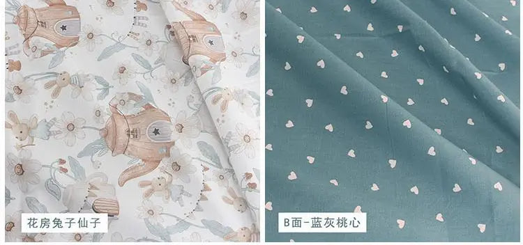 Double-Sided AB Face Cartoon Print 100% Cotton Fabric – Baby & Children's Clothing, Bedding & DIY