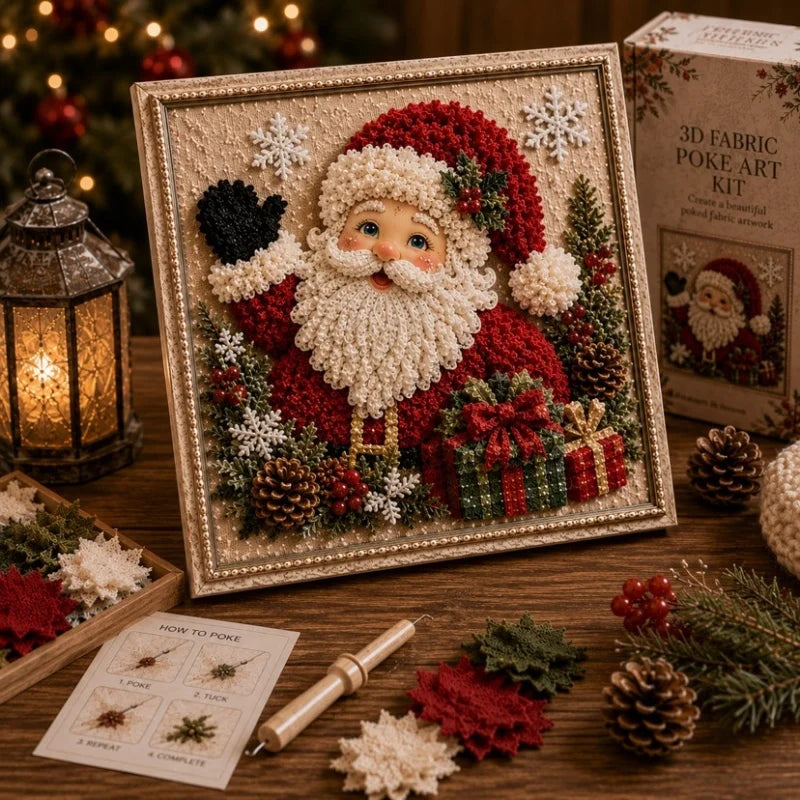 Kit de arte en tela 3D de Navidad – Decoración navideña DIY para adultos