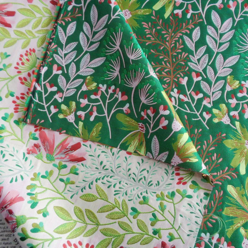 Luxury Double-Sided Jacquard Fabric – Galsang Flower Brocade for Dresses, Shirts & Quilting
