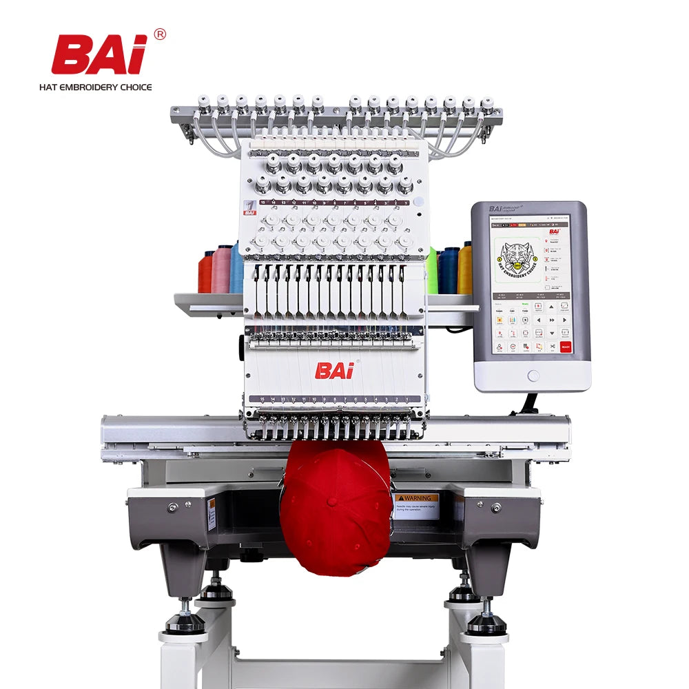 BAI Industrial 3D Bag Embroidery Machine – Single Head, 15 Colors, 1000 SPM