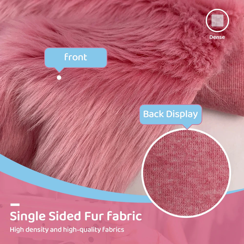 Tela de Pelo Sintético de 2.5cm de Largo – 30x50cm, Cosplay & Fursuit, 23 Colores