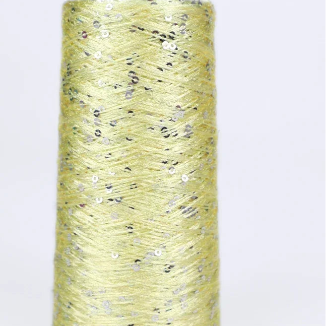 500G Hilo Fantasía de Lentejuelas Brillantes – Para Tejer a Mano y Ganchillo | Lentejuela de 3mm | 25 Colores