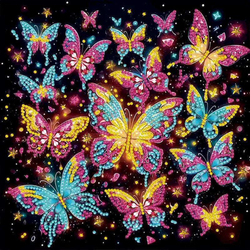 Butterfly Diamond Painting Kit – Special Shape | 30x30cm (11.8" x 11.8")