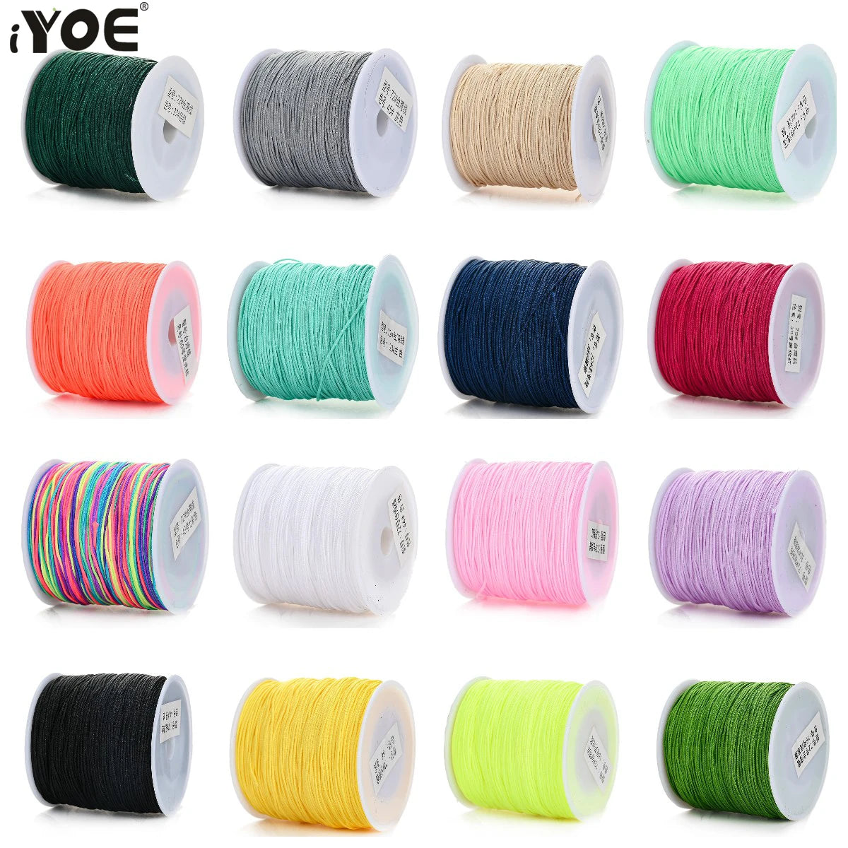 Nylon Cord Thread – 0.8mm, 100m Spool | 28 Colors | Bracelets, Necklaces & DIY Crafts