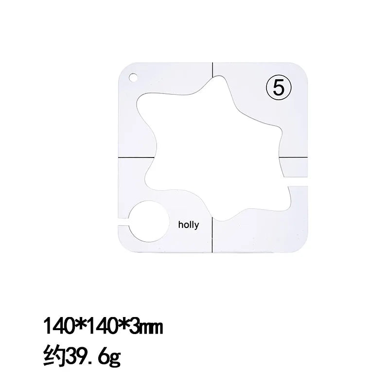 QERVFLO Free Motion Quilting Template Ruler – 13 Styles Transparent Acrylic Frames for Domestic Sewing Machines