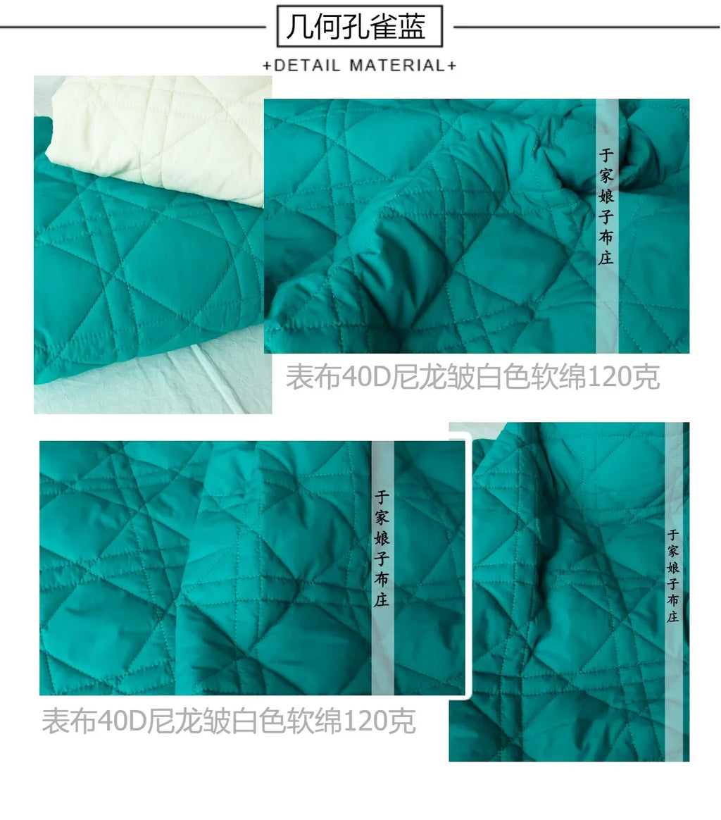 Printed Quilted Cotton Fabric – 135x50cm, Jacket Lining & Autumn Winter Sewing Fabric