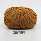 Hilo de algodón con leche de 4 cabos – 80% algodón, 20% fibra de leche | ~90 m (~98 yd) por madeja | Tejido a mano y a crochet
