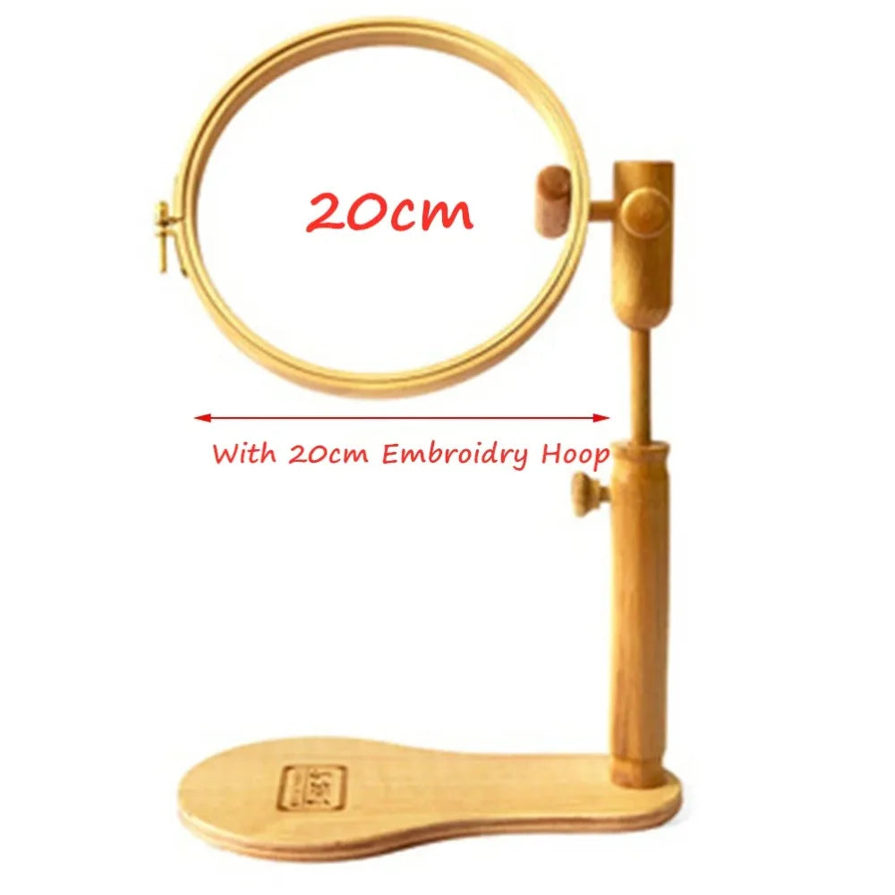 Soporte de escritorio ajustable para bastidor de bordado de madera con rotación de 360 grados Marcos de bastidor de punto de cruz Anillos Regalos para adultos y madres Costura