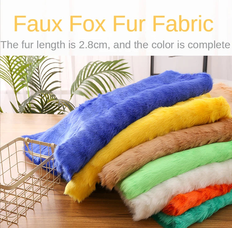 Faux Fur Plush Fabric – Thick 100% Polyester, 180cm Wide, Sold by the Meter – For Coats, Bags, Scarves & Winter Crafts
