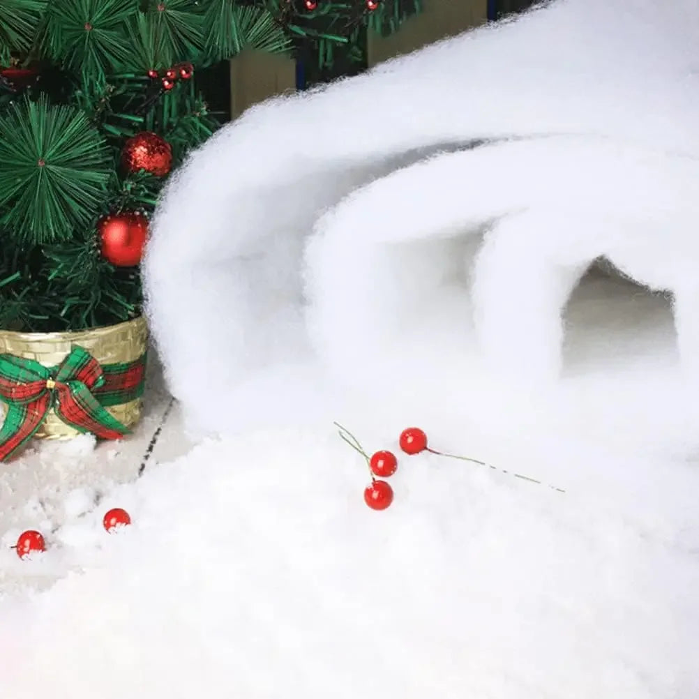 Manta de Nieve Artificial – Manta de Nieve Falsa de Algodón Suave | Decoración de Invierno para Base de Árbol de Navidad y Pueblo