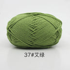 Hilo de algodón con leche de 4 cabos – 80% algodón, 20% fibra de leche | ~90 m (~98 yd) por madeja | Tejido a mano y a crochet