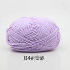Hilo de algodón con leche de 4 cabos – 80% algodón, 20% fibra de leche | ~90 m (~98 yd) por madeja | Tejido a mano y a crochet