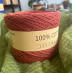 Cotton Yarn Thread for Knitting, Non-Bleached, Raw Algodon Line, Baby, Children's DIY, Handknitting, Scarf Sweaters, 500g/Ball