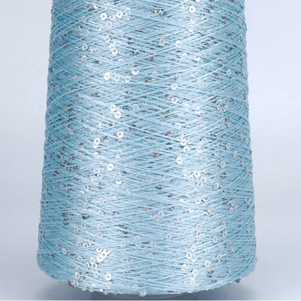 500G Glitter Fancy Yarn with Sequins – Hand Knitting & Crochet | 3mm Sequins | 25 Colors