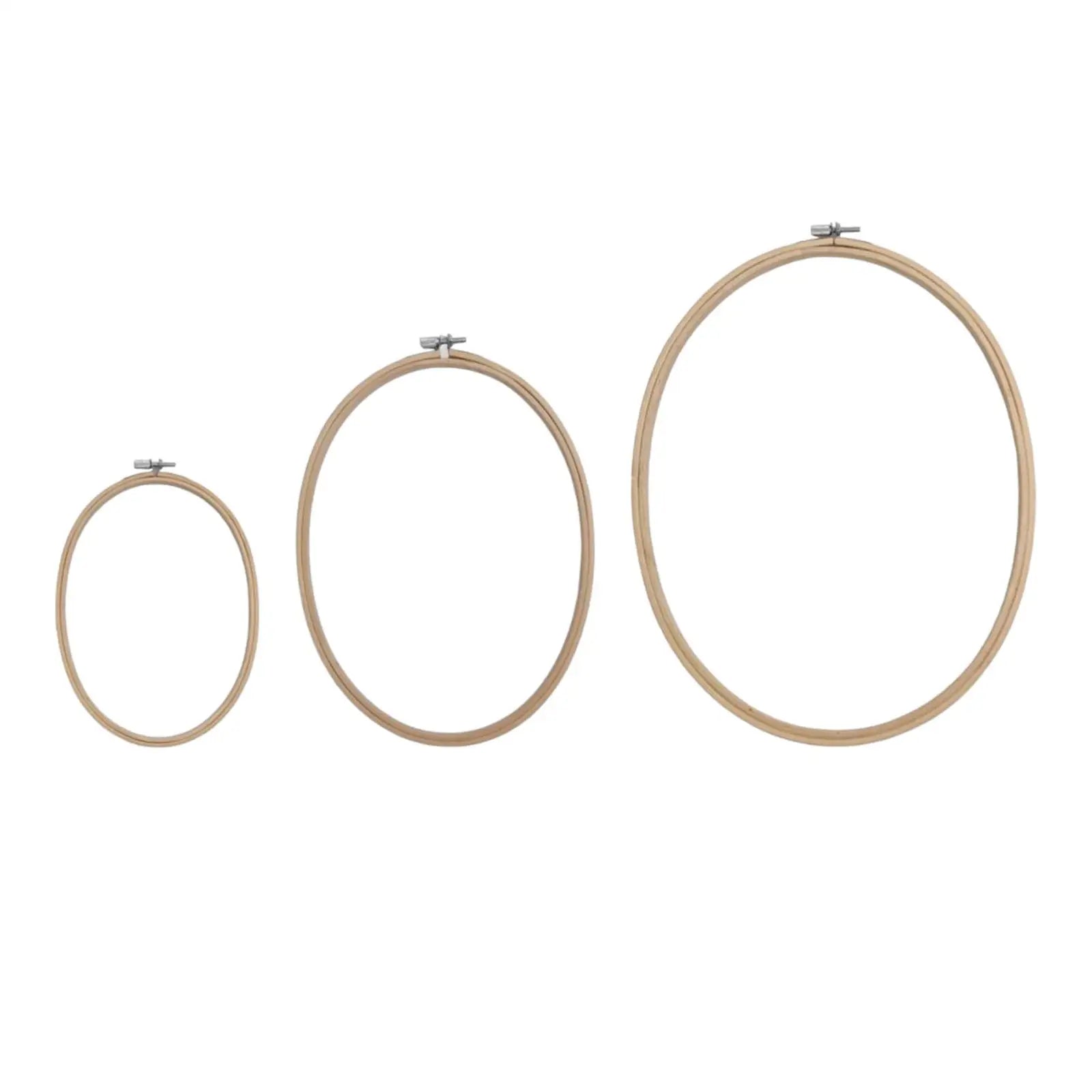 Oval Embroidery Hoops — Set of 3