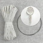 Kit de macramé Corazón y Flores para Colgar en la Pared — Kit de Manualidades DIY para Principiantes | Poliéster