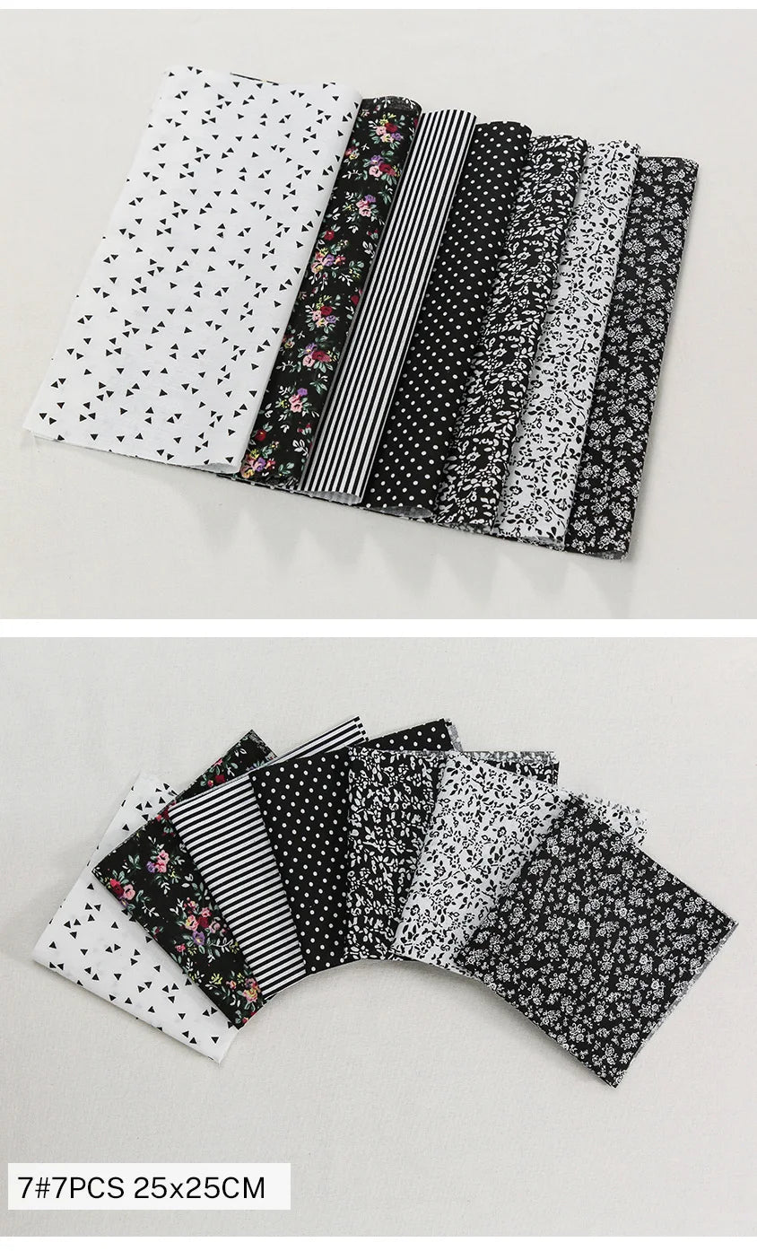 25x25Cm Cotton Flower Fabric Printed Cloth Sewing Quilting Fabrics For Patchwork Needlework DIY Handmade Accessories