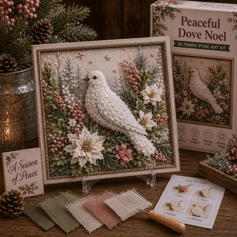 Kit de arte en tela 3D de Navidad – Decoración navideña DIY para adultos