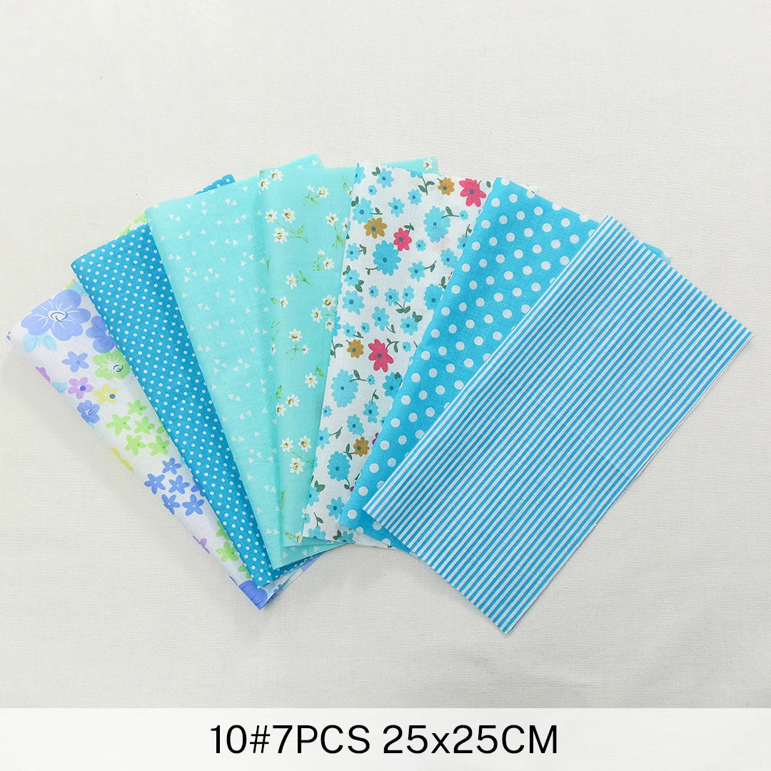 25x25Cm Cotton Flower Fabric Printed Cloth Sewing Quilting Fabrics For Patchwork Needlework DIY Handmade Accessories