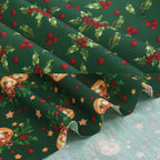 Christmas Holiday Print Fabric – 100% Polyester, 50cm x 150cm