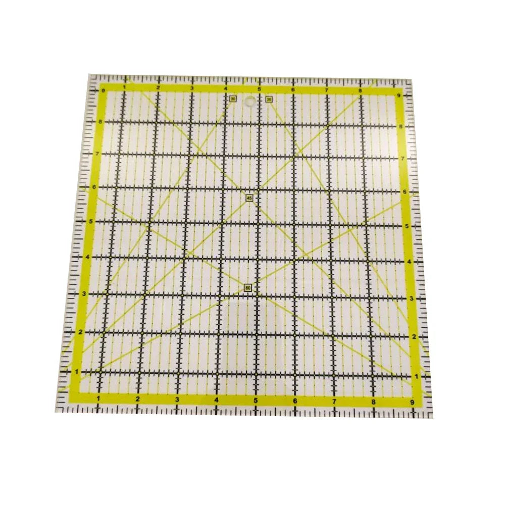 Acrylic Quilting Ruler — Two-Color Grid Patchwork Square