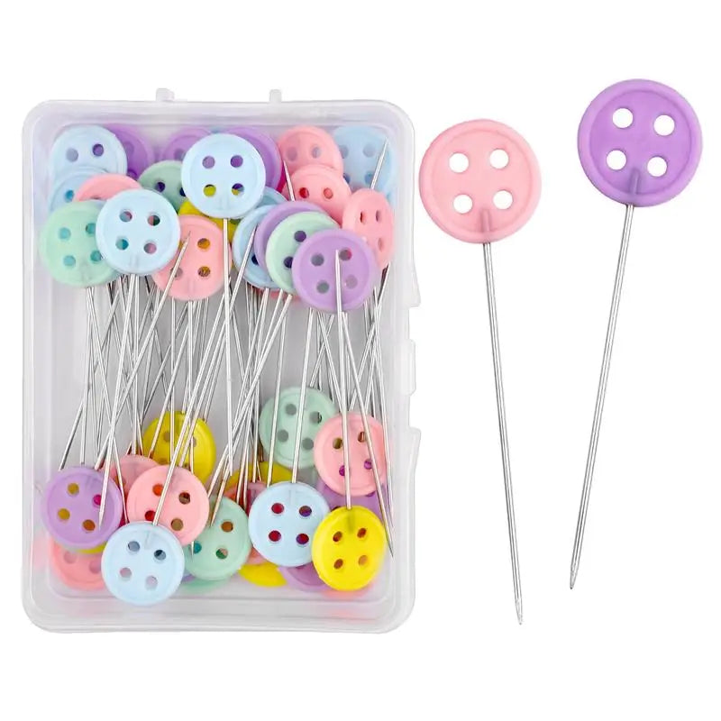 Nickel-Plated Dressmaking Pins for Sewing & Patchwork – 50 or 100 Pcs